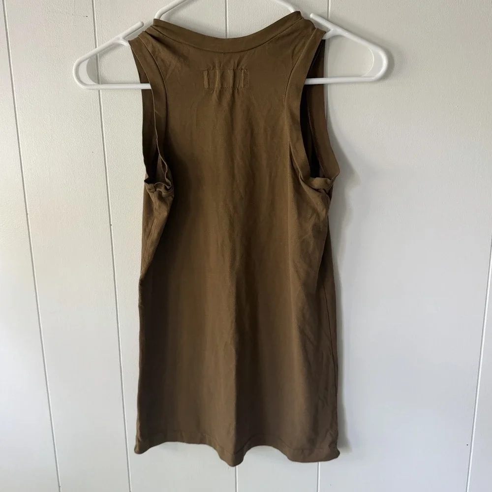 Labo.Art Women's Size 0 XS Brown Sleeveless Crew Neck Tank Top Made in Italy - Picture 4 of 8
